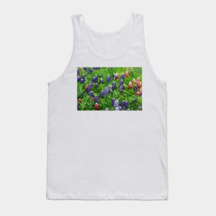 Field of Multicolored Bluebonnets Tank Top